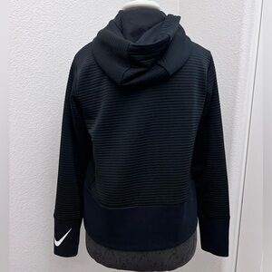 Nike Dri Fit Black Hoodie Swoosh Logo on Sleeve Size Small
